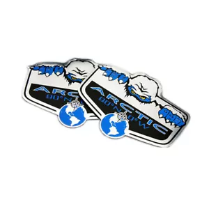 3 Piezas Pegatina Muñeco de Nieve Ártico Emblema Aluminio Tapa Trasera Coche Insignia Carreras - Imagen 1 de 4