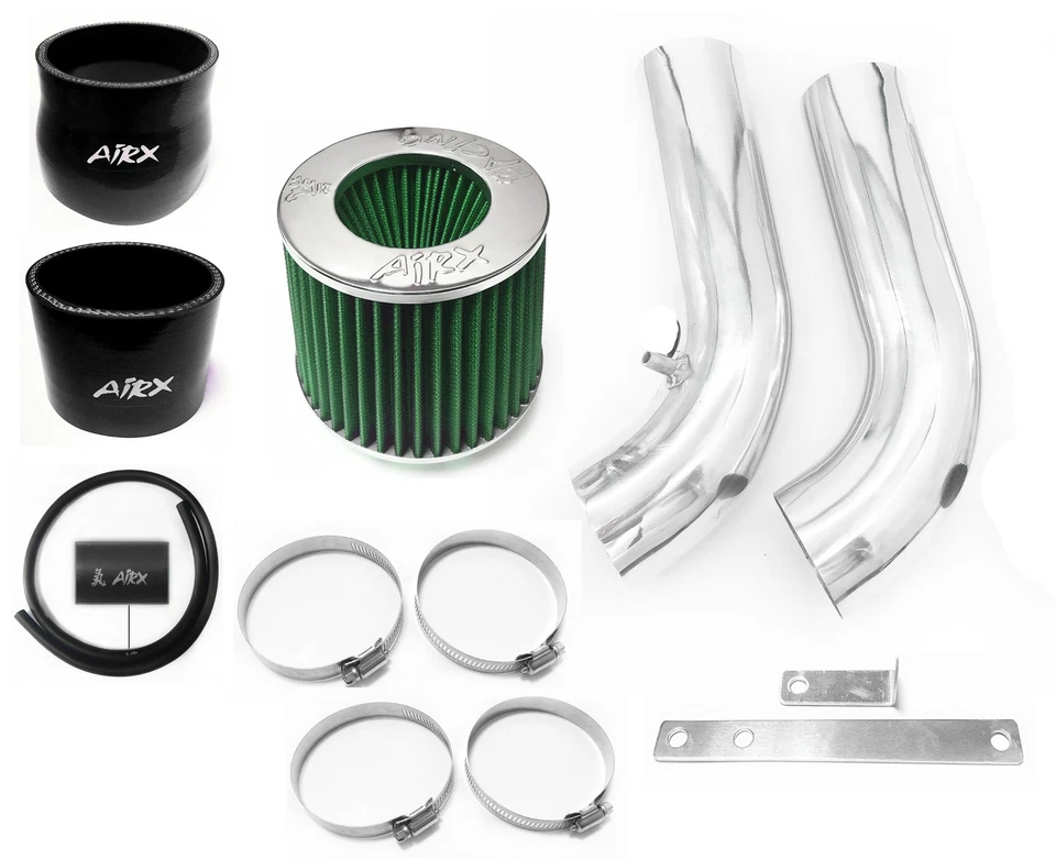 AirX Racing черный-зеленый для 2PC 2010-2011 Kia Soul 2.0L L4 холодный воздухозаборник набор - Изображение 1 из 1