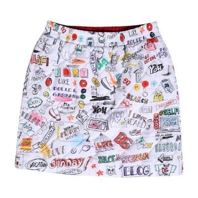 DOLCE & GABBANA Kids Shorts White Cartoon Print Girls Bermuda s. Tag 12 400usd - Image 1 of 4