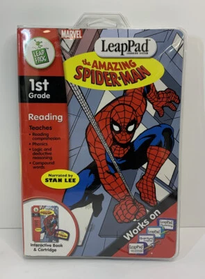 LeapFrog LeapPad The Amazing Spider-Man 1st Grade Reading Book & Cartridge-EUC - Image 1 of 3