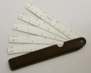 VINTAGE MULTI REGLA CON ESTUCHE DE CUERO ARISTO 1323  - Imagen 1 de 3