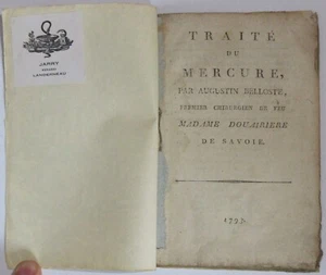 Augustin Belloste Tratado Del Mercurio 1793 Píldoras Remedios Secretos Medicina - Imagen 1 de 11
