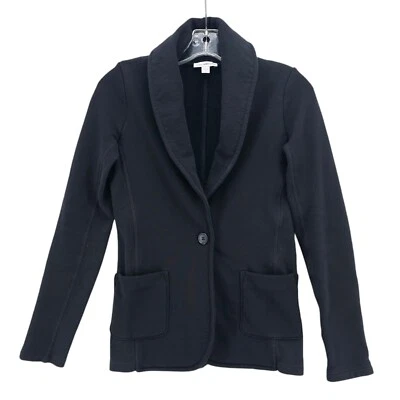Chaqueta Blazer JAMES PERSE Mantón Terry Negro Tejido 100% Algodón Talla 2 - MEDIANA Foto 1 de 4
