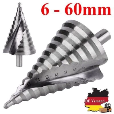 MARKENLOS Stufenbohrer Set HSS Konusbohrer Schälbohrer Kegelbohrer Kegelsenker 6-60 mm