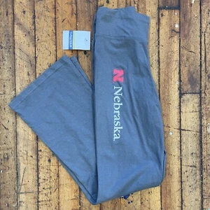 University Of NEBRASKA CORNHUSKERS College Kids Girl's 10/12 Gray Leggings Pants - Picture 1 of 6