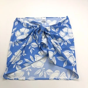 Lands End L/XL Azul Blanco Natación Línea A Nylon Spandex Envolvente Lazo Falda - Imagen 1 de 8