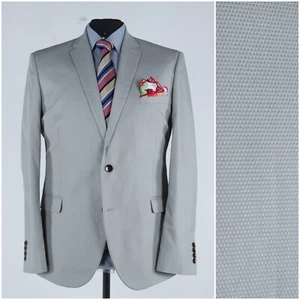 Mens MARKS & SPENCER Summer Blazer 44R UK Size Grey Cotton Sport Coat Jacket - Picture 1 of 13