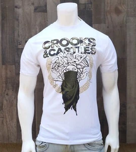 New Crooks Castles Streetwear Medusa QS2002784 White Mens S/S T Shirt RCRCA-31 - Picture 1 of 4