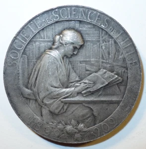 Médaille Jean-Baptiste Wicar Peintre, Société des Sciences de Lille 1902 !! - Imagen 1 de 2