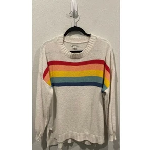 AMERICAN EAGLE OUTFITTERS Rainbow Graphic Crew Neck Knit Sweater Size XS/S - Picture 1 of 4