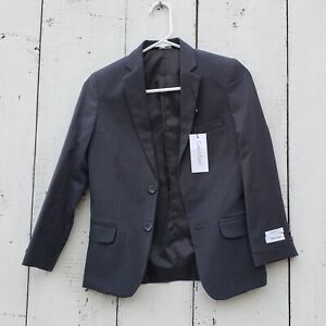 Calvin Klein Boys Gray Blazer Jacket Sports Coat Size 10 Modern Fit NEW