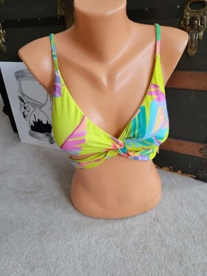 Nuevo con etiquetas Top de bikini de natación Becca Costa Bella Raegan Twist Front talla mediana para mujer Foto 1 de 4