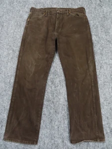 Wrangler Jeans Mens 36x30 13MWZ Brown Denim Cowboy Cut Vintage USA Western 90s - Picture 1 of 10