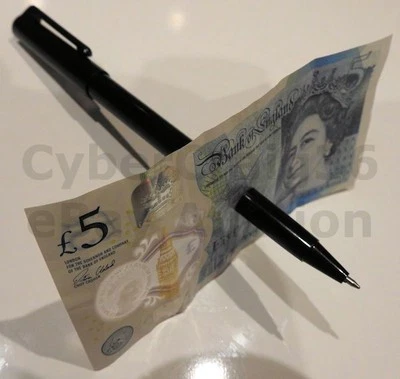 HIGH QUALITY BLACK PEN THRU BILL PENETRATE THROUGH NOTE MONEY MAGIC TRICK NEW  - Image 1 of 4
