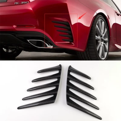 Moldura de parachoques lateral trasero de fibra de carbono para Lexus RC200t RC300 350 Foto 1 de 4