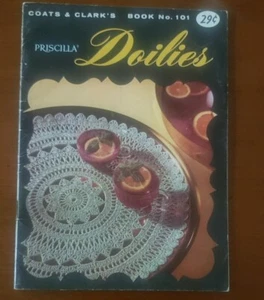 Coats & Clark’s Book No. 101,Crochet Priscilla Doilies,1958,Free Ship! - Picture 1 of 5