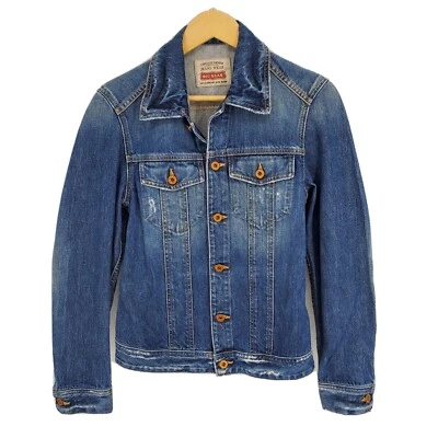 Chaqueta de camionero vaquera azul Big Star para mujer envejecida 100 % algodón talla grande Foto 1 de 4