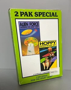 2 Pak Special Atari 2600 Alien Force Hoppy Game Jeu PAL CIB Neckermann - Foto 1 di 8