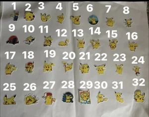 POKEMON,Cartoon Pikachu Stickers Laptop,Luggage Decal (ships From USA) New - Picture 1 of 6