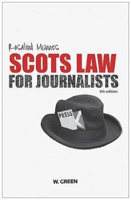 Scots Law for Journalists by Rosalind McInnes Paperback Book The Fast Free - Image 1 of 2