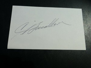 Craig Breedlove Signed Index Card with COA