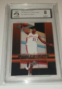 2003-04 Upper Deck Rookie Exclusives #1 LeBron James Cavaliers RC PSA 8 - Picture 1 of 1
