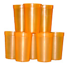 12 Large-20 oz  Orange Translucent Drinking Glasses Cups  Mfg USA Recyclable