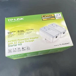 TP-LINK AV500 Powerline Adapter mit AC Pass Through TL-PA451KIT 500Mbps - Bild 1 von 5