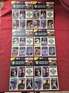 1992 High 5 Reusable Decals LOT OF 6 ...DUPLICATES 2 OF EACH...NEW SEALED - Picture 1 of 5