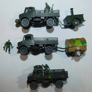 ROSKOPF RMM HO Ref. 79 & 127 & 146. MERCEDES UNIMOG LKW & ANHÄNGER .IDEM ROCO - Bild 1 von 24