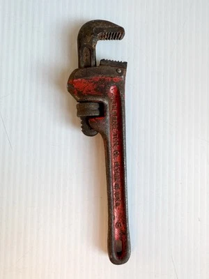 Vintage RIDGID 8 Inch Heavy Duty Pipe Wrench The Ridge Tool Co. Elyria Ohio USA - Image 1 of 4