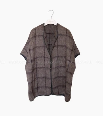 Brunello Cucinelli Coat Jacket Cardigan Poncho Fuzzy Monili Trim Women Size 42 M - Image 1 of 4