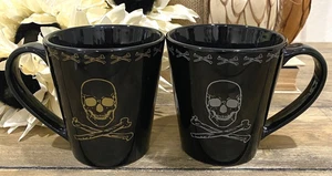 Skull And Crossbones Coffee Mug Signature Housewares Halloween Gothic -2 - Picture 1 of 3