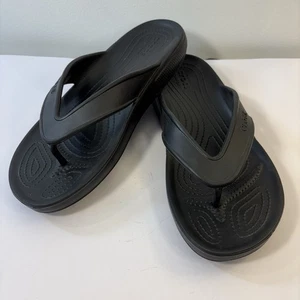 Crocs Unisex Adults Black Classic II Relaxed Fit Flip Flop Sandal Size M8 W10 - Picture 1 of 5