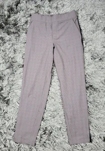 Athleta Brooklyn Ankle Pants Womens 2 Gray Plaid Mid Rise Zip Pockets Athleisure - Picture 1 of 23