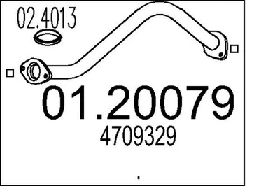 MTS Abgasrohr 01.20079 Mittelschalldämpfer für OPEL AGILA H08 F68 LPG SUZUKI EX - Bild 1 von 4