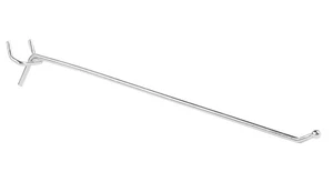 10 inch Chrome Peg Hook for ⅛ inch or ¼ inch Pegboard - Pack of 100 - Picture 1 of 1