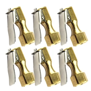 6pcs Heavy Duty Brass Air Chuck - 1/4" NPT Tire Inflator Pressure Gauge Air - Picture 1 of 12