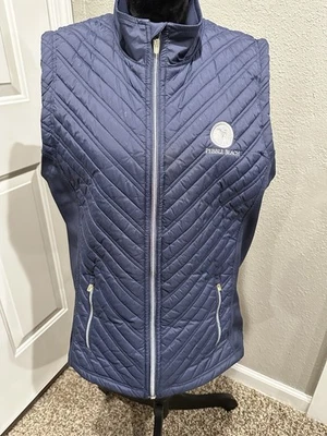 Level Wear Pebble Beach Golf Vest Quilted Full Zip Woman’s XL Navy - Image 1 of 4