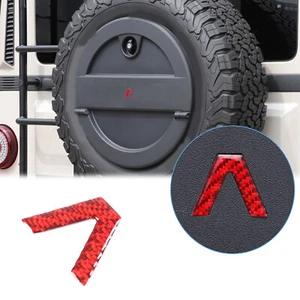 Fits For Ineos Grenadier 20-24 Trunk Spare Tire V Decal Sticker Carbon Fiber Red - Picture 1 of 9