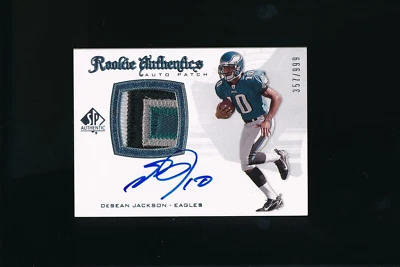 2008 SP Authentic Rookie Authentics #290 Desean Jackson Auto Patch 357/999 - Image 1 of 2