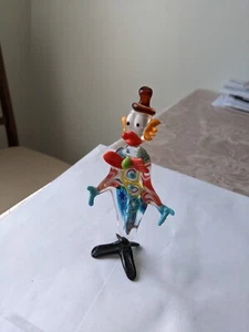 Vintage Murano Art Glass Clown Hand Made in Italy Collectible 6 1/4". - Picture 1 of 2