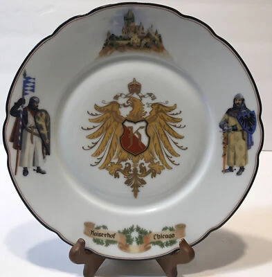 Vintage Kaiserhof Chicago Plate Imperial Germany Hotel Plate Porcalin - Image 1 of 4
