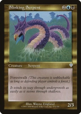 MTG Invasion --- SLINKING SERPENT --- Uncommon! NM! Magic the Gathering! - Image 1 of 3
