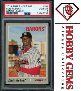 LUIS ROBERT PSA 10 2019 Topps Heritage Minor League #154 C2 - Picture 1 of 2