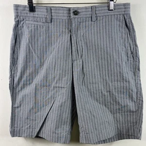 Banana Republic Mens Chino Shorts Gray Striped Size 32 - Picture 1 of 6
