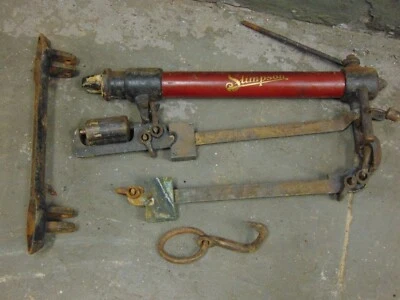 Vintage Scale HANGING Stimpson Wall Mounted Iron Brass 600 lbs  **NOT COMPLETE** - Image 1 of 4