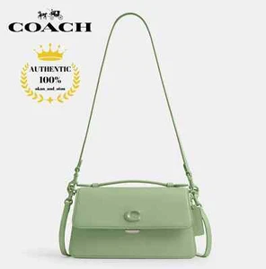 ❤️ COACH Juno Bag CR706 Pale Pistachio 2way Shoulder Bag Glovetanned Leather New - Picture 1 of 10