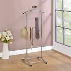 Kings Brand Furniture - Lebedev Metal Suit Valet Stand, Clothes Rack, Chrome