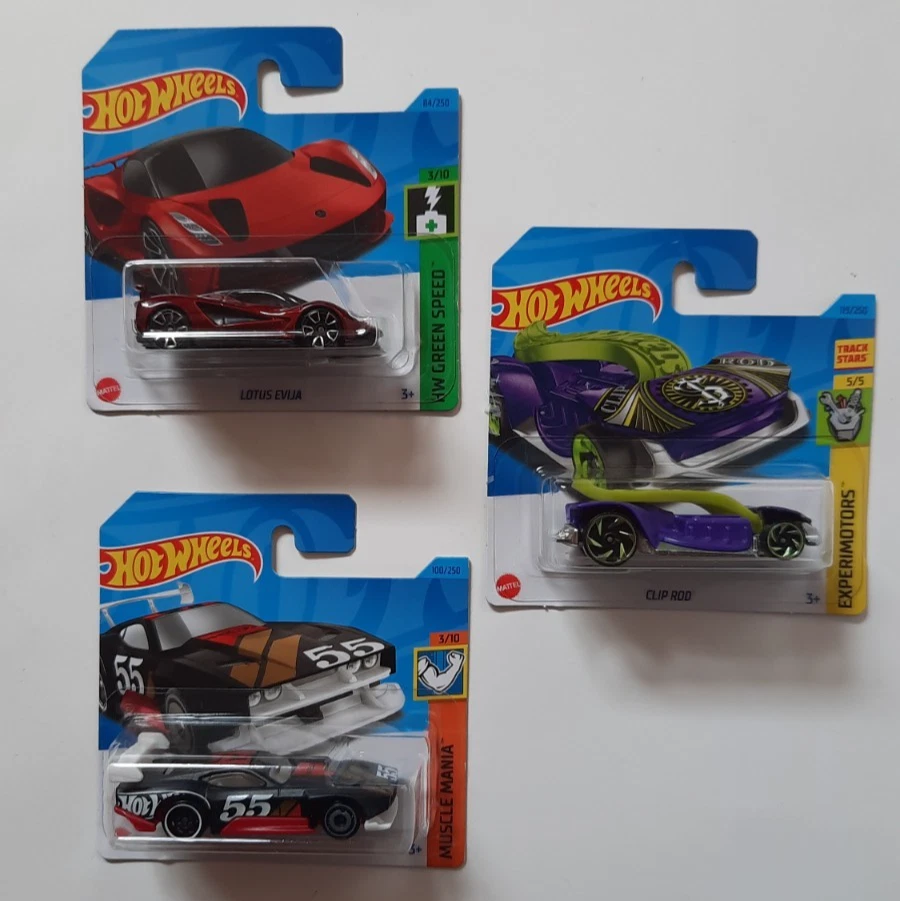 3 HOT WHEELS LOTUS EVIJA - CLIP ROD - COUNT MUSCULA Mattel maclama - Immagine 1 di 4